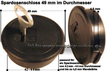 Spardosenschloss: 49mm A